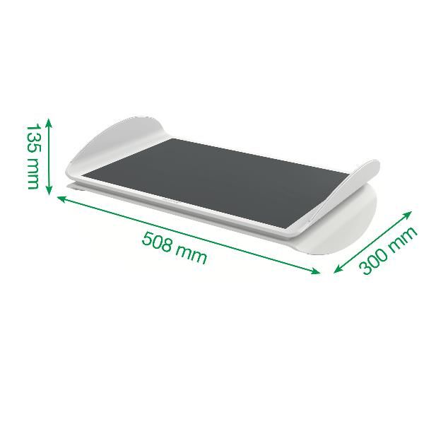Poggiapiedi regolabile a 2 altezze per computer Leitz Ergo grigio chiaro - 508x…