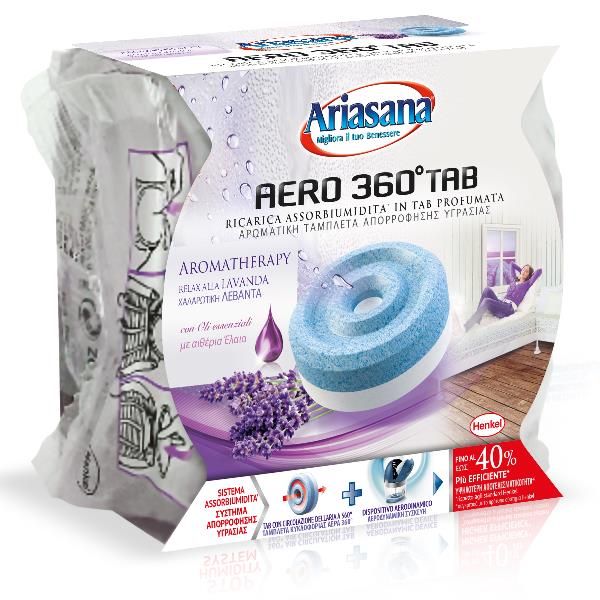 Profumatori e mangiaumidità Ariasana Aero 360° ricarica tab lavanda 450 g. bian…