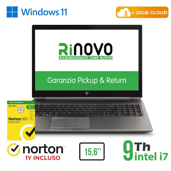 RINOVO NB REFURBISHED HP Mobile WKS ZBook 15 G6 i7-9850H DDR4 16GB SSD 1TB 15.6…