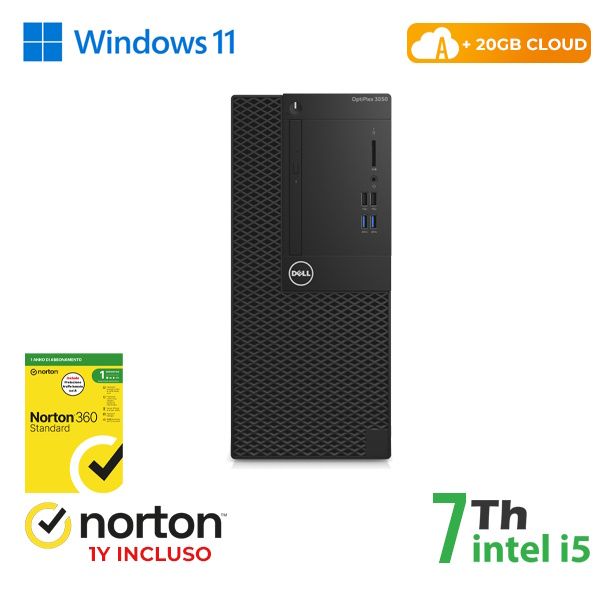 RINOVO PC DELL Optiplex 3050 Tower i5-7X00 DDR4 8GB SSD 240GB W11P UPG No Dvd G…