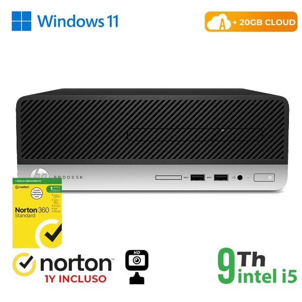 RINOVO PC HP 400-600 G5 SFF i5-9X00 DDR4 8GB SSD 256GB W11 CLOUD 20GB Grade A 1…