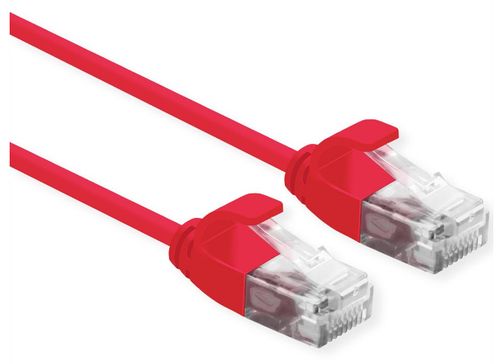 ROLINE CAVO UTP DATA CENTER PATCHCORD CAT.6A CLASS EA LSOH SLIM ROSSO 5M