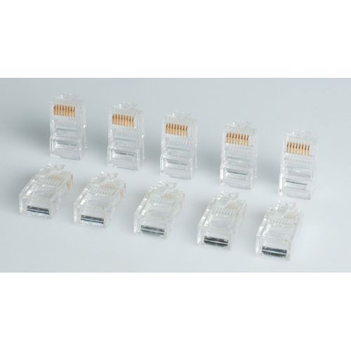 ROLINE CONNETTORE MODULARE UTP CAT5E CLASSE D 8P8C MONTAGGIO SU CAVO RJ45 GRIGIO