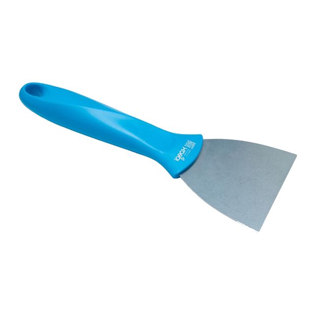 Raschietto con lama acciaio inox 7,5x2x24cm blu/grigio