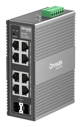 SWITCH INDUSTRIALE 6P TP-LINK IES208G 8P GIGABIT RJ45 2 SLOT COMBO GIGABIT SFP