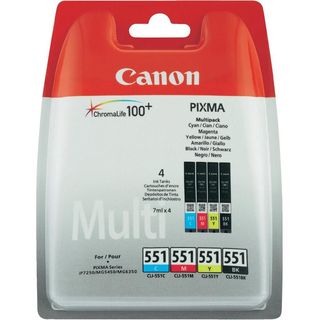 Canon CLI-551 C/M/Y/BK Multipack - Confezione da 4 - nero, giallo, ciano, magen…