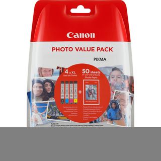 Canon CLI-571 XL C/M/Y/BK Photo Value Pack - Confezione da 4 - 11 ml - nero, gi…