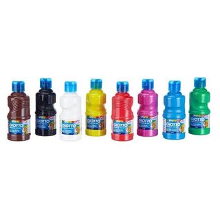 Schoolpack tempera pronta acrilica Giotto - colori assortiti - conf. 8 pezzi - …