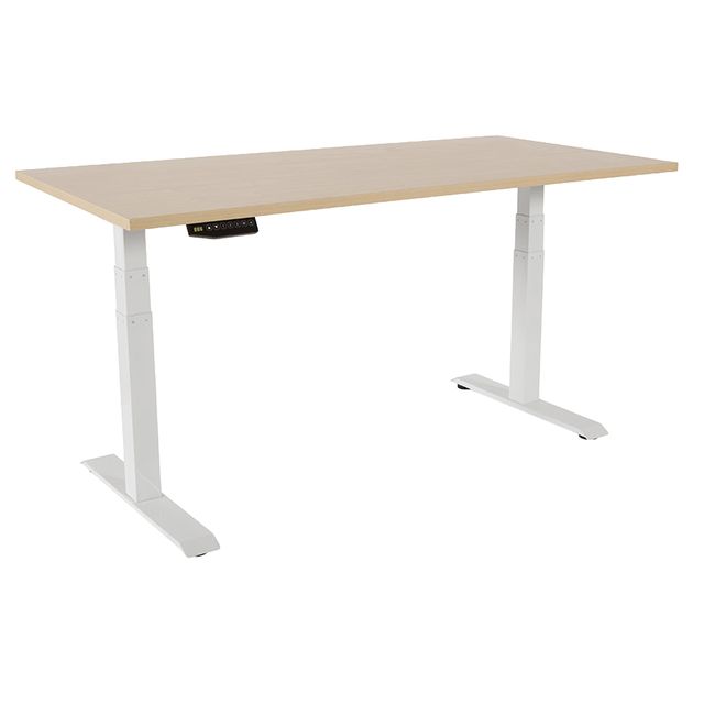 Scrivanie motorizzate regolabili in altezza 140x80x116cm Faggio