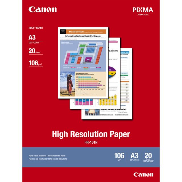 Canon HR-101 - A3 (297 x 420 mm) 20 fogli carta comune - per BJC-6500; i6500, 9…