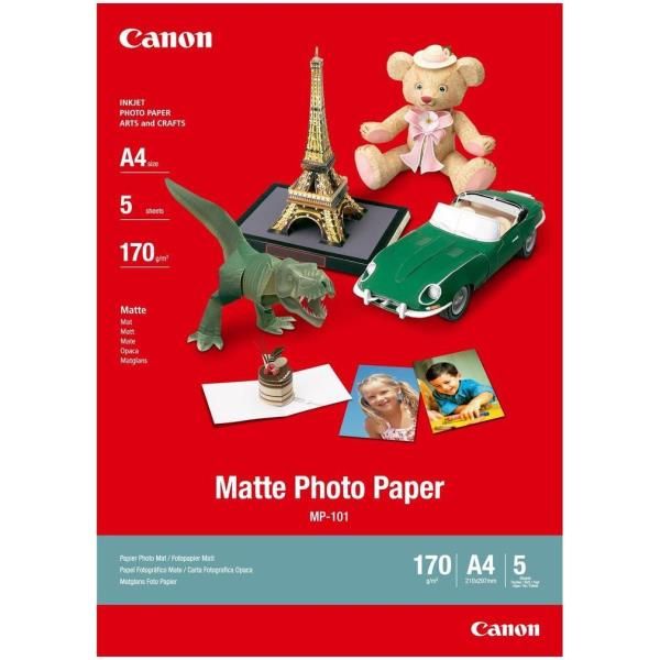 Canon MP-101 - Opaca - A4 (210 x 297 mm) - 170 g/m² - 5 fogli carta fotografica…