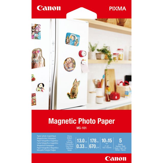 Canon Magnetic Photo Paper MG-101 - Lucido - 13 mil - 100 x 150 mm - 670 g/m² -…