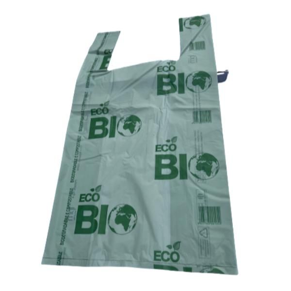Shopper NESSUNO in mater-bi biodegradabile verde 30+10+10x60 cm cartone da 500 …
