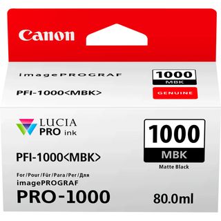 Canon PFI-1000 MBK - 80 ml - nero opaco - originale - serbatoio inchiostro - pe…