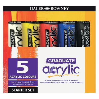Starter set 5 tubi 120ml colore acrilico fine Graduate colori assortiti Daler Ro