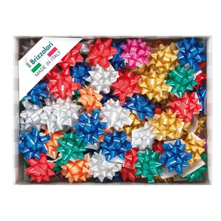 Stelle adesive per pacchi regalo Brizzolari 10 mm Ø 50 mm assortiti opaco conf.…