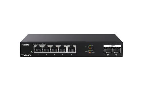 TENDA TEM2007X SWITCH 5 PORTE 2.5Ge + 2 PORTE 10G SFP DESKTOP
