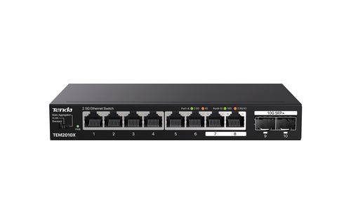 TENDA TEM2010X SWITCH 8 PORTE 2.5Ge + 2 PORTE 10G SFP DESKTOP