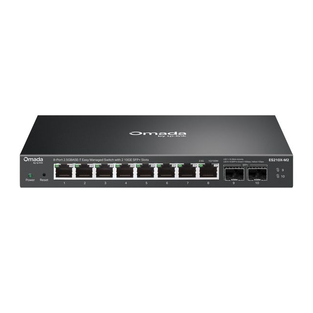 TP-LINK ES210X-M2 OMADA SWITCH GESTITO L2+ 8 x 2.5GBase-T + 2 x 10 Gigabit SFP+…