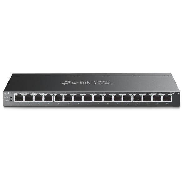 TP-LINK TL-SG116P V1 SWITCH NON GESTITO - 16 x 10/100/1000 (PoE+) - PoE+ (120 W…