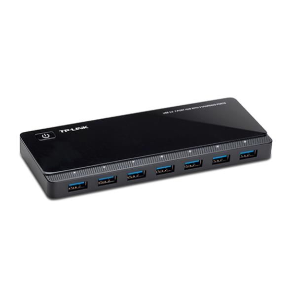 TP-LINK UH720 HUB USB 3.0 7 POTE 2 PORTE CON ALIMENTAZIONE 2.4A PER RICARICA RA…