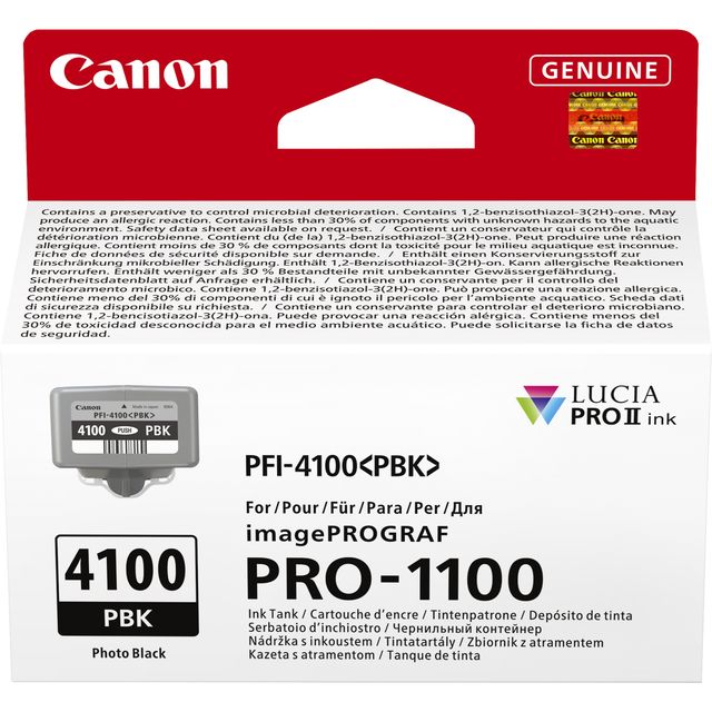 Canon PFI-4100 PBK - 80 ml - nero per foto - originale - confezione da appender…