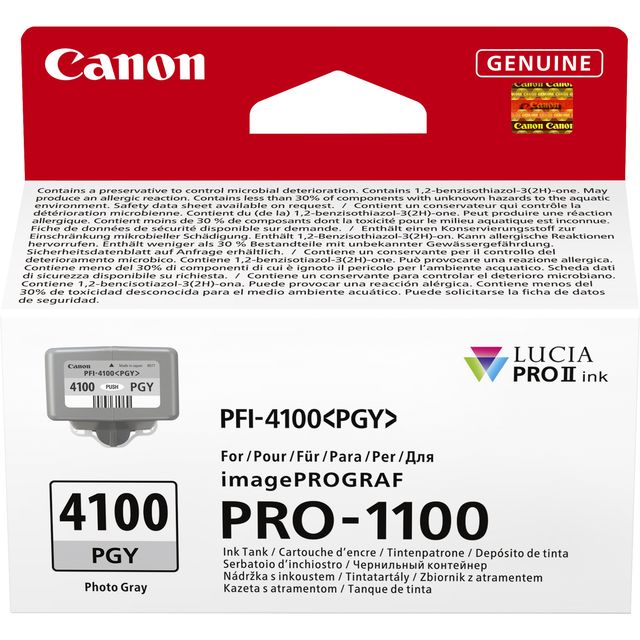 Canon PFI-4100 PGY - 80 ml - Grigio fotografico - originale - confezione da app…