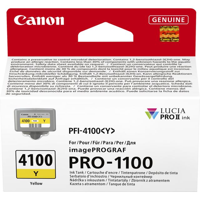 Canon PFI-4100 Y - 80 ml - giallo - originale - confezione da appendere - serba…