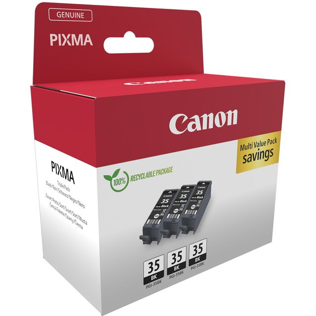 Canon PGI-35BK Triple Pack - Confezione da 3 - 9.3 ml - nero - originale - serb…