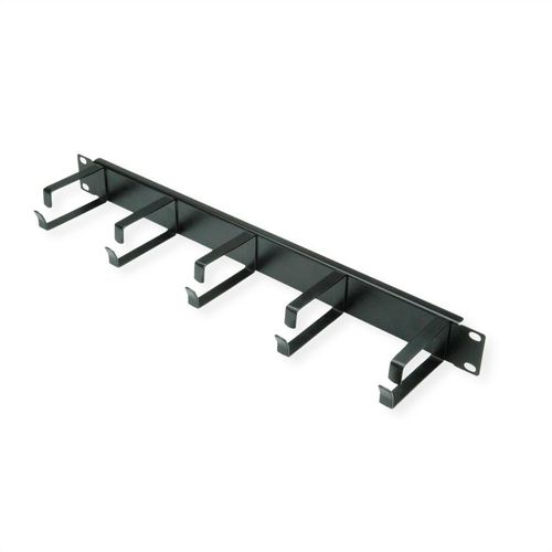 VALUE 19" 1UH GESTIONE CAVI, G - TYPE, 5 GANCI, NERO