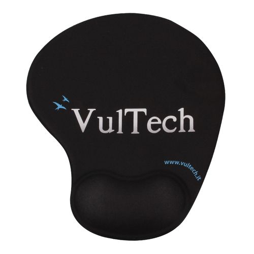 VULTECH MP-02N TAPPETINO ERGONOMICO PER MOUSE IN GEL COLORE NERO