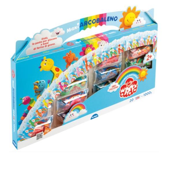 Valigetta Didò Maxi Arcobaleno - 20 salsicciotti in colori assortiti - 1000 g -…