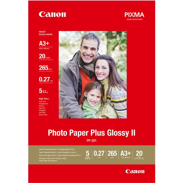 Canon Photo Paper Plus Glossy II PP-201 - Lucido - A3 plus (329 x 423 mm) 20 fo…
