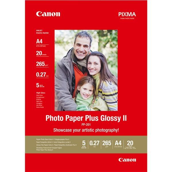 Canon Photo Paper Plus Glossy II PP-201 - Lucido - A4 (210 x 297 mm) - 275 g/m²…