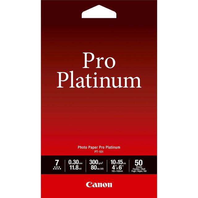 Canon Photo Paper Pro Platinum - 101.6 x 152.4 mm 50 fogli carta fotografica - …