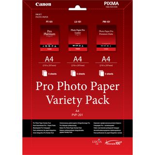 Canon Pro Variety Pack PVP-201 - A4 (210 x 297 mm) 15 fogli kit carta per foto