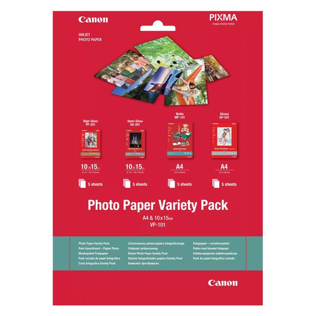 Canon Variety Pack VP-101 - 20 fogli kit carta per foto - per PIXMA MG2550, MG3…