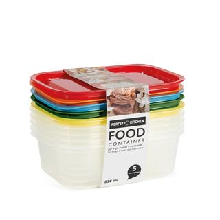 conf. 5pz contenitori alimenti in PP 203x137x64mm 850ml Perfetto
