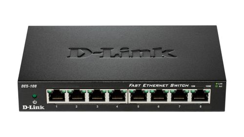 D-Link DES 108 - Switch - 8 x 10/100 - desktop