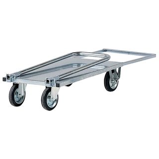 Carrello da lavoro - con manici pieghevoli e pianale - 200 kg - zincato - Tecno…