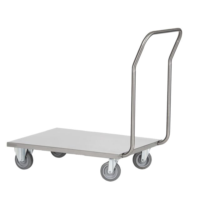 Carrello da lavoro - con pianale - 60 x 90 x 97cm - acciaio inox AISI 304 - gri…