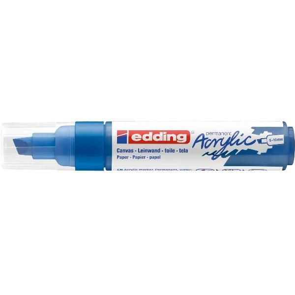 Edding E-5000903, Blu, Punta smussata, Blu, 5 mm, 1 cm, Inchiostro a base di ac…