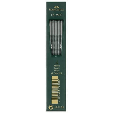 Faber-Castell TK 9071 - Mina per matita - HB - nero intenso - 2 mm (pacchetto d…