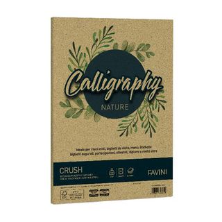 Carta Calligraphy Nature Crush - A4 - 120 gr - verde oliva - Favini - conf. 50 …