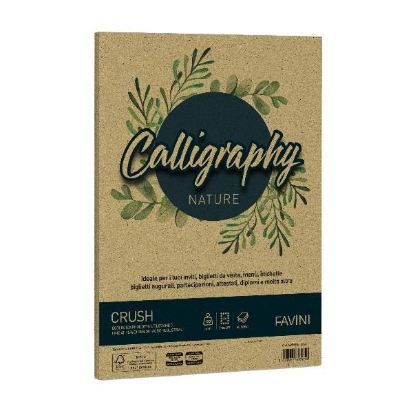 Carta Calligraphy Nature Crush - A4 - 120 gr - verde oliva - Favini - conf. 50 …
