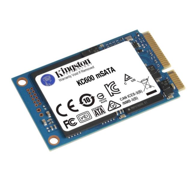 Kingston KC600 - SSD - crittografato - 256 GB - interno - mSATA - SATA 6Gb/s - …