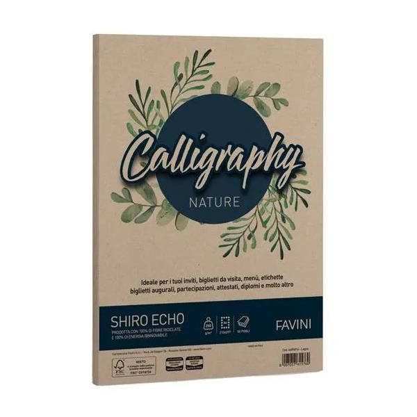 Carta Calligraphy Nature Shiro Eco - A4 - 250 gr - legno - Favini - conf. 50 fo…