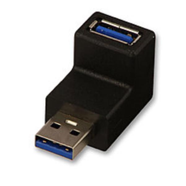 Lindy USB 3.0 90 Degree Up Type A Male to Female Right Angle Adapter - Adattato…