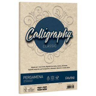 Carta Calligraphy Pergamena - A4 - 190 gr - sabbia 02 - Favini - conf. 250 fogli