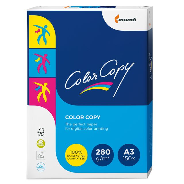 Carta Color Copy - 320 x 450 mm - 280 gr - bianco - Sra3 - Mondi - conf. 150 fo…